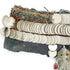 Turkoman head dress with two metal and glass pendants - The Nomads Tent